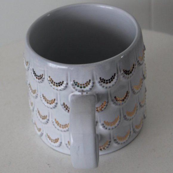 Starbucks Mug 10 oz Retired 2016 White with Gold Trim - Picture 3 of 4